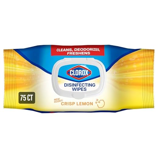 Clorox Disinfecting Cleaning Wipes Flex Pack, Bleach Free, Crisp Lemon, 75 Count (Pack May vary)