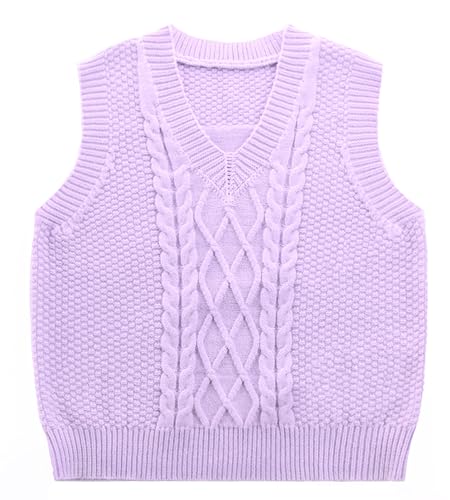 SEAUR Toddler Kids Sweater Vest V Neck Cable Knit Argyle Sweater Vest Boys Girls Sleeveless Uniform School Pullover Knitwear