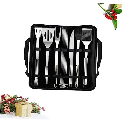 Set de 12 herramientas para barbacoa en acero inoxidable con bolsa miniatura 6