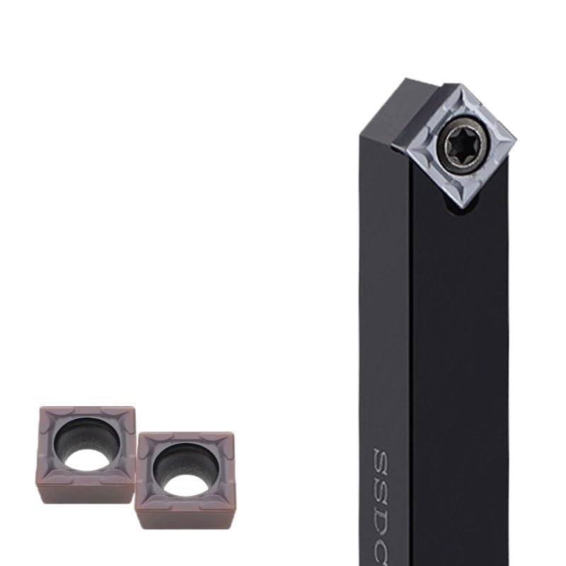 1PC SSDCN1212 SSDCN1212H09 SSDCN 1616 SSDCN1616H09 SSDCN2525 External Turning Tool Holder SCMT Carbide Inserts CNC Lathe Cutting(10PCS Inserts,SSDCN1616H09)