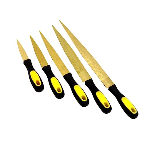 balacoo 5pcs Wood Rasp File Set Machinist File Set Wood Carving Steel Woodworking Tools Ergonomic Handle Diy Craft