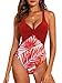 JFAN Costume da Bagno Intero da Donna Scollo a V Push Up Costume Intero Donna...