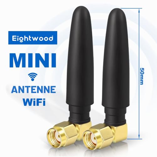 Eightwood Antenne WiFi Double Bande 2.4/5.8G RP-SMA Mâle (2pcs) – vue 3