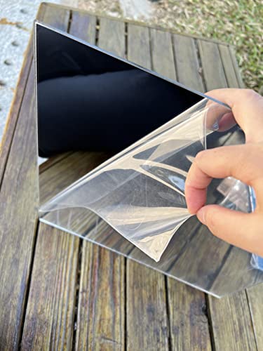 Image of Set of 2 1 /12'' Silver Mirror Extruded Acrylic Sheet,Mirror Perspex,Mirrored Acrylic Lucite Plexiglass Sheet (Actual Size 11.875 inch x 11.875 inch)