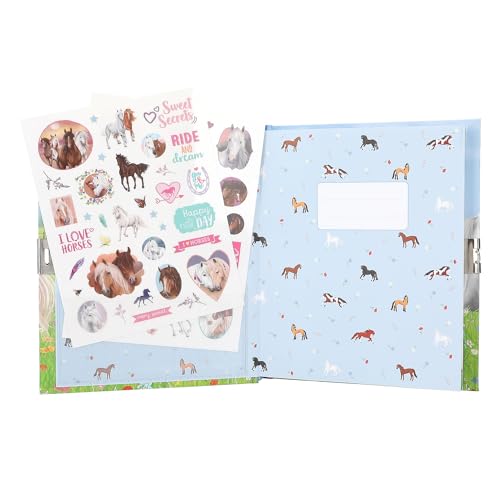 Depesche 12967 Miss Melody - Tagebuch mit Pferde Motiv und Herz Schloss, Buch mit 192 linierten und schön illustrierten Seiten