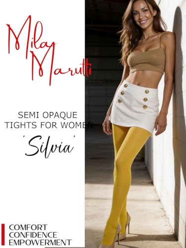 Image of Mila Marutti Women's Tights Semi Opaque Stockings for Women | Semi Sheer Pantyhose Nylons | Made in EU