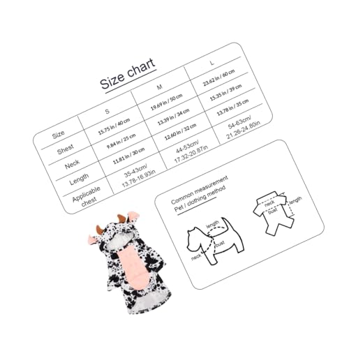 Disfraz de vaca para perro talla M BESPORTBLE miniatura 2