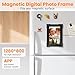 KPCB Tech Magnetic Picture Frames for Refrigerator, 8 inch Digital Photo Frames Smart WiFi & App Control, Electronic Picture Frame with 1280x800 HD Touch Screen for Parents, Grandparents, Friends