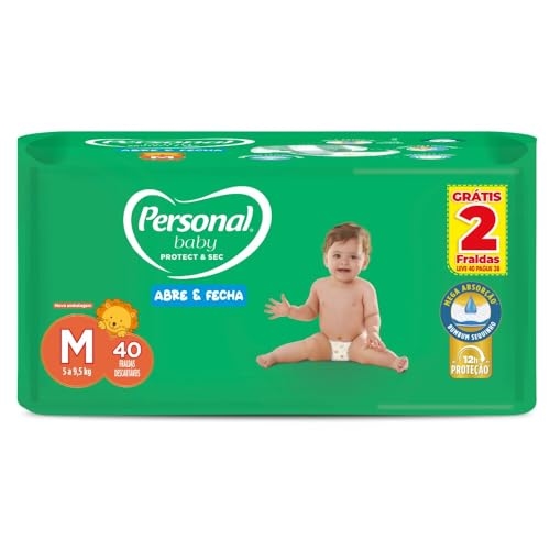 Fralda Infantil Personal Baby Protect e Sec M Mega 9x40pads Leve 40 pague 38 Unidades Fralda Infantil Personal Baby Protect e Sec M Mega 9x40pads Leve 40 pague 38 Unidades