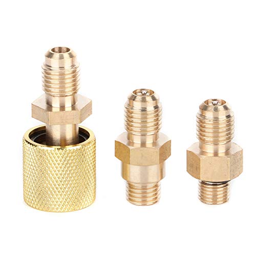 Kit d'adaptateur de connecteur de réfrigération Suuonee, 8 pièces/ensemble de tuyaux de l'adaptateur de connecteur de réfrigération R-12A/C pour la climatisation R134A R12