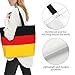 German flag Print Shoulder Bag â€“ Large Tote Bags for Women, Shopping & Travel, Lightweight, Beach Cosmetic Bag