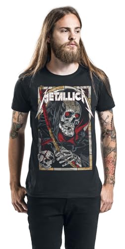 Metallica Death Reaper Hombre Camiseta Negro L 100% algodón Vorne Bedruckt Regular