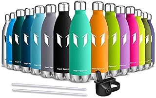 Super Sparrow Water Bottle Double Wall Vacuum Insulated Stainless Steel - Small Mouth - 750ml - Leak Proof Sports Bottle - BPA Free Sport Cap with Standard Cap