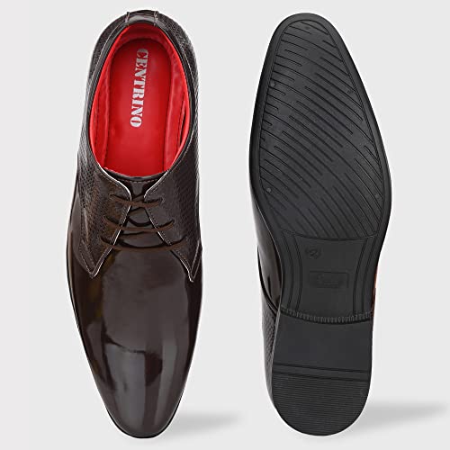 Image of Centrino Men's Glossy Formal Lace-Up Shoes | Comfort and Quality in Sleek Design | Perfect for Parties and Formal Dress |Stylish & Elegant Design |Premium Craftsmanship, Ideal for All-Day Wear (8232)