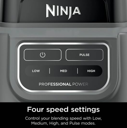 Ninja Classic Blender, 1000 Watts, Low, Medium, High Speeds, 72 Oz. Pitcher, Total Crushing Blades, Dark Gray (BE200)