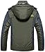KEFITEVD Herren Winterjacke Warm Fleece Winter Jacke Thermojacke Softshell Jacke mit Kapuze Skijacke Snowboarden Wandern Männer Funktionsjacke Dunkeloliv XL
