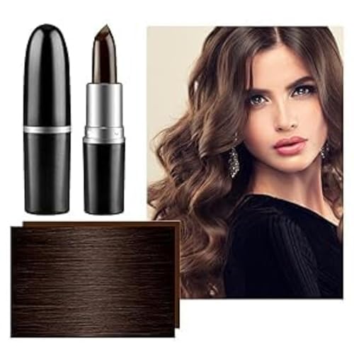 Image of Black Hair Dye Pencil for Men & Women - Grey Hair Coverage Touch Up Stick - Instant Hair Colour Stick - Safe & Gentle Formula - No Ammonia or Peroxide - Unisex & Travel-Friendly (Grey)