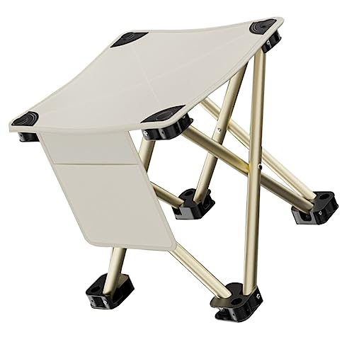 TOYANDONA Portable Folding Stool Lightweight Multi Functional Fishing Chair for Camping Travel Outdoor Use Compact Design with Side Pocket Easy to Carry for Picnics Fishing Trips