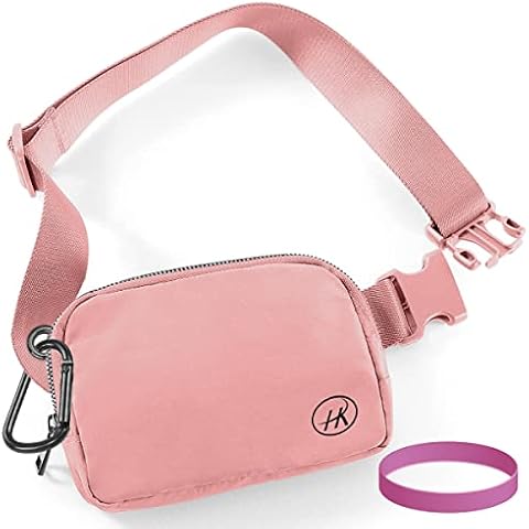 Fashion Waist Pack with Adjustable Strap Belt Bag,Everywhere Crossbody Bags Pouch,Waist Pouch for Workout Running Travelling Hiking,Free for You One Sports Bracelet and Carabiner Cover