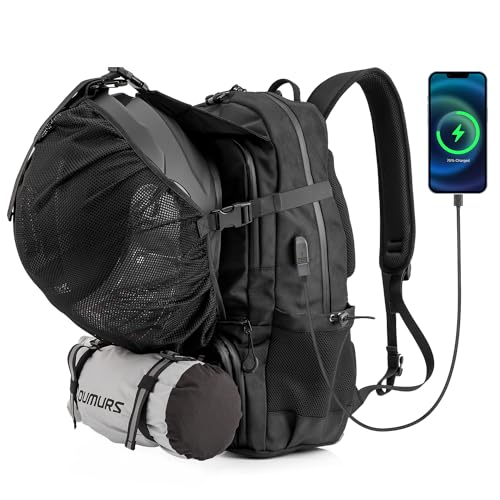 Oumurs Motorcycle Helmet Backpack 50L