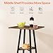 HOOBRO Bar Table, 2-Tier High Top Pub Table, Counter Height Table with Storage, Small Kitchen Dining Table, 36.6