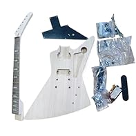 Presents Explorer style outline for unique guitar shape creation Uses maple neck to form the basic structure of the instrument Features mahogany body for distinct tonal qualities during playing Provides complete parts for DIY electric guitar assembly...