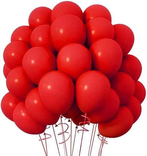 RUBFAC 120 Balloons Assorted Color 12 Inches Rainbow Latex Balloons, 12 Bright Color Party Balloons for Birthday Baby Shower Wedding Party Supplies Arch Garland