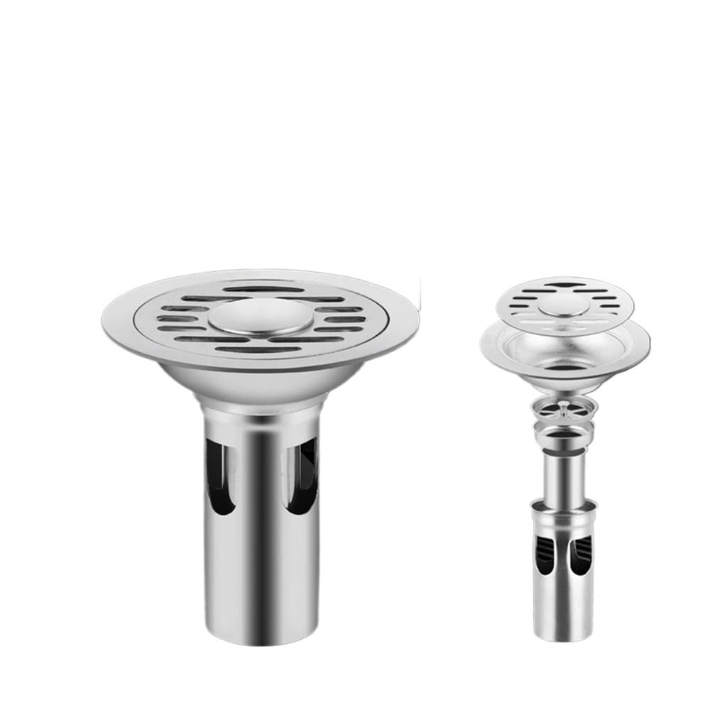 Jobaojiang F Cover Shower Loor Drain Backflow Preventer Square Sink Strainer Stainless Steel Dectable Drain Ilter(F)