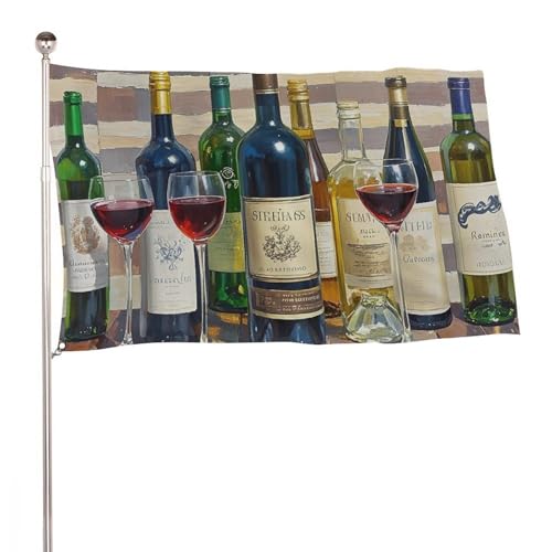 Drapeaux imprimés collection de vin 152x243 cm pour décoration extérieure