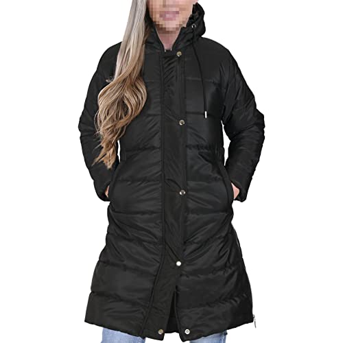 Gilet veste long noir style urbain pour sorties d'hiver et balades quotidiennes