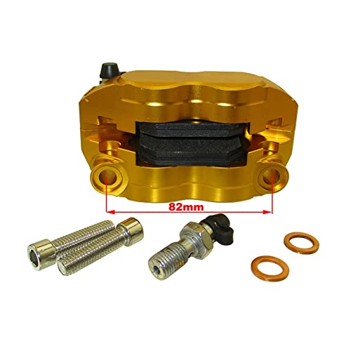 Tc-Motor Gold Aluminum Racing Dirt Bike Brake Caliper 4-Piston With Pads For Pit Super Motard Scooter #TOP1