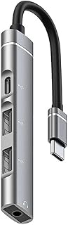 4 in 1 Type C HUB to USB2.0 3.5mm Earphone Adapter USB C Dock HUB Support OTG TypeC Docking Station USB C Extender 4 in 1 Type C HUB to USB2.0 3.5mm Earphone Adapter USB C Dock HUB Support OTG TypeC