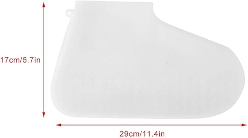 Miniatura 2 de Funda de silicona antideslizante para zapatos para adultos, equipo de protección forzado antideslizante para días lluviosos y nevados (blanco, L, 3