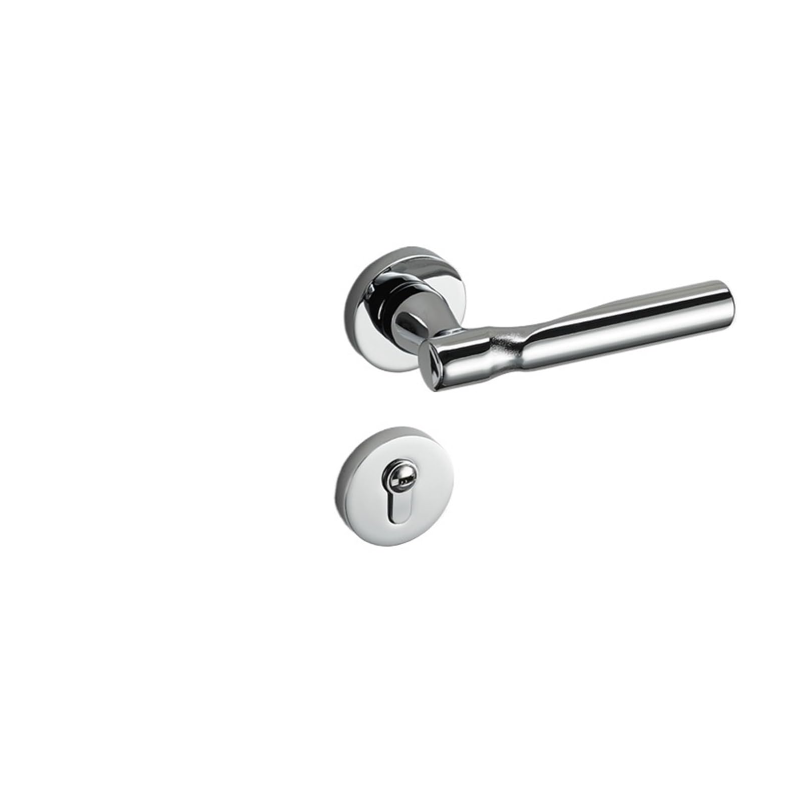 NYRXRYTCA Bright Silver Wooden Door Lock Light Luxury Split Indoor Bedroom Nordic Suit Simple American French Magnetic Silent Door Handle(B silent 35-50mm)