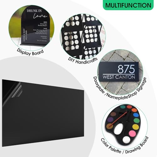Image of CREGEAR ABS Plastic Sheet 48 inch x 24 inch x 1 /8 inch, 1 Pack | Black Rigid Thermoplastic Board for Signs, Crafts, DIY Projects, Dual-Surface - Textured & Smooth