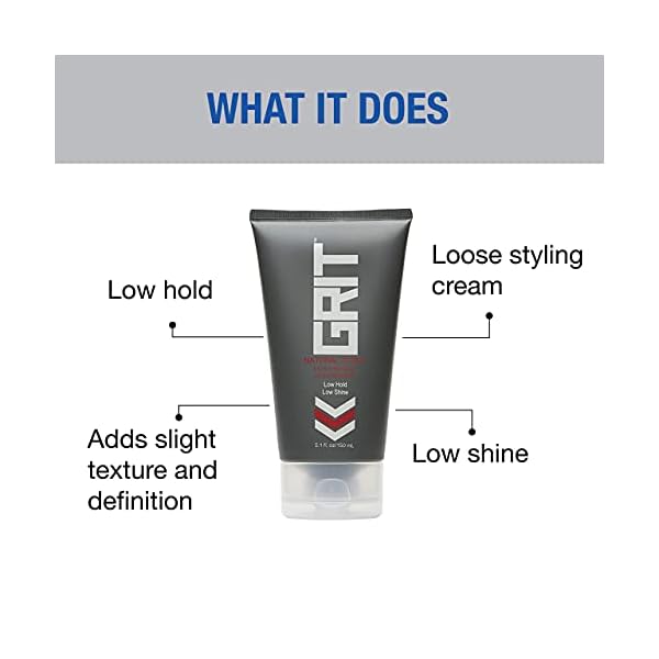 GREAT CLIPS GRIT Natural Style, 5.1oz | Low Hold, Low Shine Hair Styling Cream | Adds Slight Texture & Definition