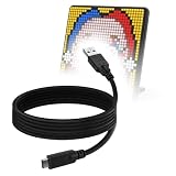 BoxWave Cavo compatibile con Divoom Pixoo-Max Pixel Display - DirectSync - USB 3.0 A a USB 3.1 Tipo C, cavo di ricarica e sincronizzazione USB C - 1,8 m - Nero