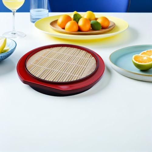 DECHOUS Cold Soba Noodle Plate Round Bamboo Japanese Soba Noodle Serving Tray Food Plate for Parties, Home, Restaurant by DECHOUS - Image 7