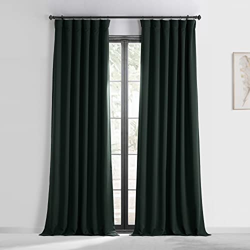 HPD Half Price Drapes Rideaux occultants de 243,8 cm de Long pour Chambre à Coucher et Salon (1 Panneau), 127 x 243,8 cm, colvert foncé