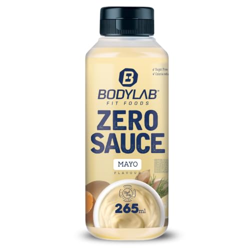 Bodylab24 Zero Sauce Maionese 265ml, a basso contenuto calorico, solo 3-9 kcal per porzione da 15g, a basso contenuto di grassi e zuccheri, perfetta per raffinare i piatti
