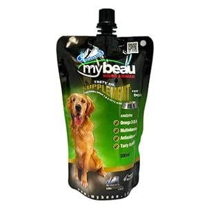Palamountains My Beau Vitamin & Mineral Supplement Dog Improve Skin & Coat Condition Garlic & Meat Flavour 99.5% Absorption Rate 300 ML Pack