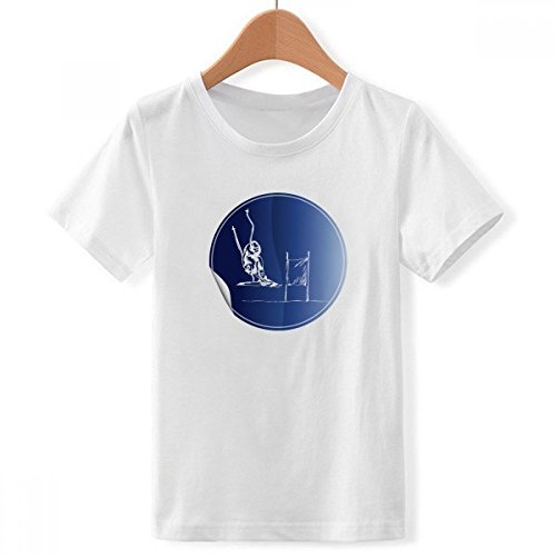 Ski Skis T-Shirt Col Rond Garçon Ample pour Éviter les Frottements