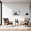 CCWACPP Bear Canvas Wall Art Wild Animal Pictures Bear and Cubs Print Wildlife Posters Winter Landscape Painting Living Room Office Decor Framed (30.00 x 45.00 cms) #2