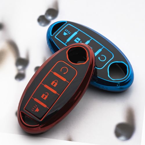 Image of Key Fob Cover Fit for Nissan Altima Rogue Sentra Pathfinder Frontier Maxima Titan Armada Versa Smart Key