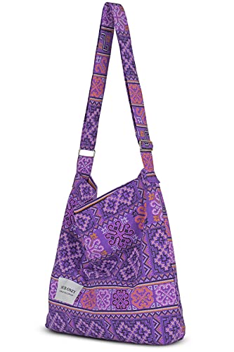 Bolso Bandolera Hobo de Algodón para Mujer miniatura 1