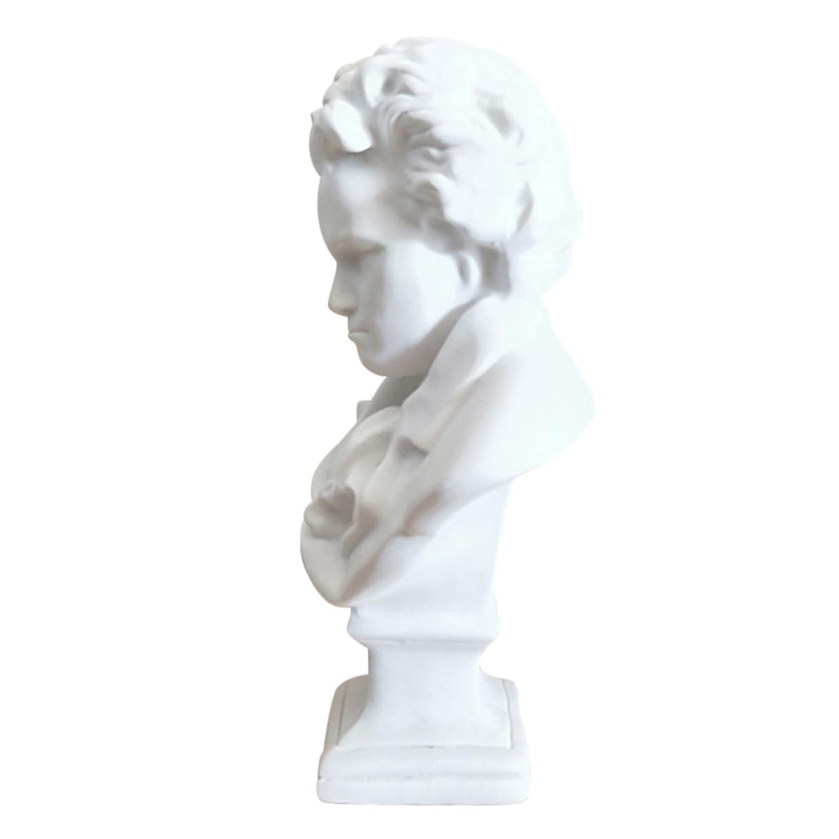 HOODANCOS 1Pc Resin Bust Sculpture Classical Musician Character Art Decor Elegant Style Portrait Craft for Home and Office Decoration