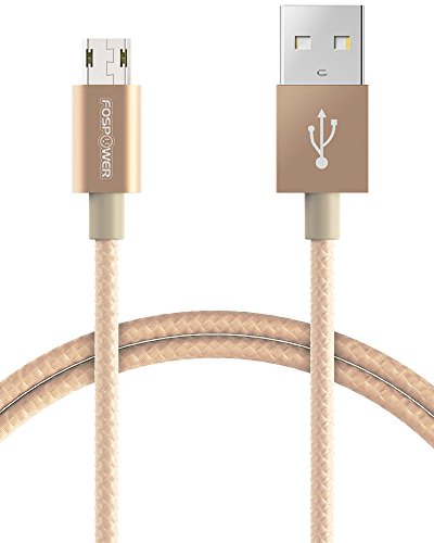 FosPower Reversible Micro USB Cable (3 FT), [Nylon Braided | Full Speed Charging]