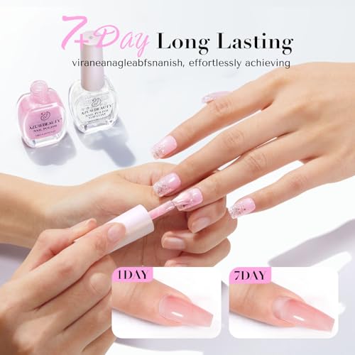 Image of AZUREBEAUTY Magnetic Cat Eye Nail Polish Set - 2 Cat Eye & 2 Glitter Colors with Top Coat, Chrome Shimmer Gel Effect, Quick Dry Long Lasting DIY Nail Kit for Salon Home