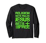 Photo Gallery jesus sets free - religion sets rules - christian maglia a manica Photo Gallery jesus sets free - religion sets rules - christian maglia a manica