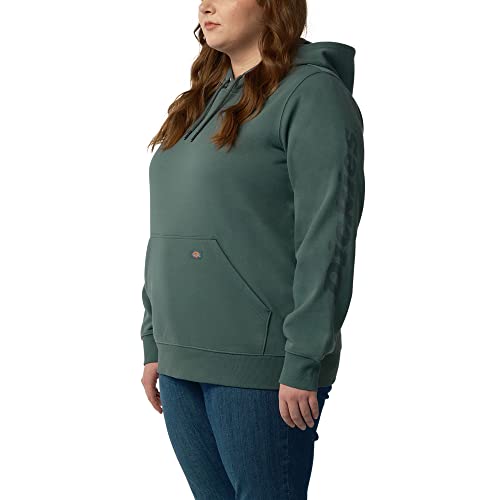 Image of Dickies womens Women's Plus Heavyweight Logo Sleeve Pullover